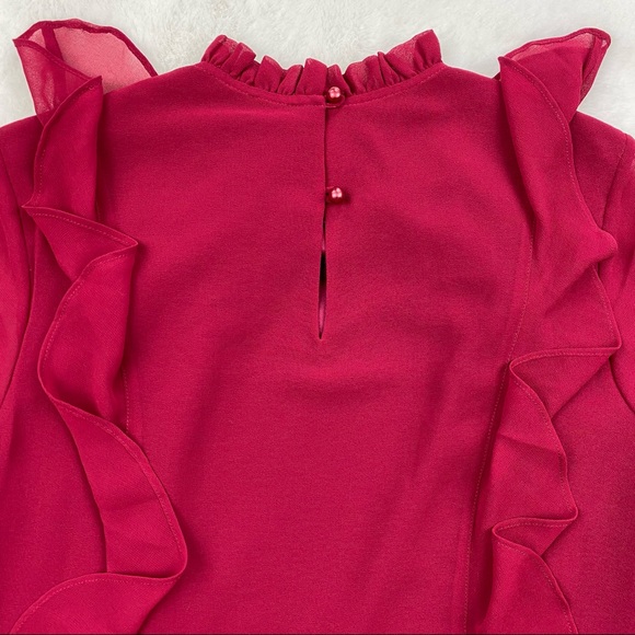 NWT Rachel Parcell Feminine Red Ruffle Top - Picture 13 of 13